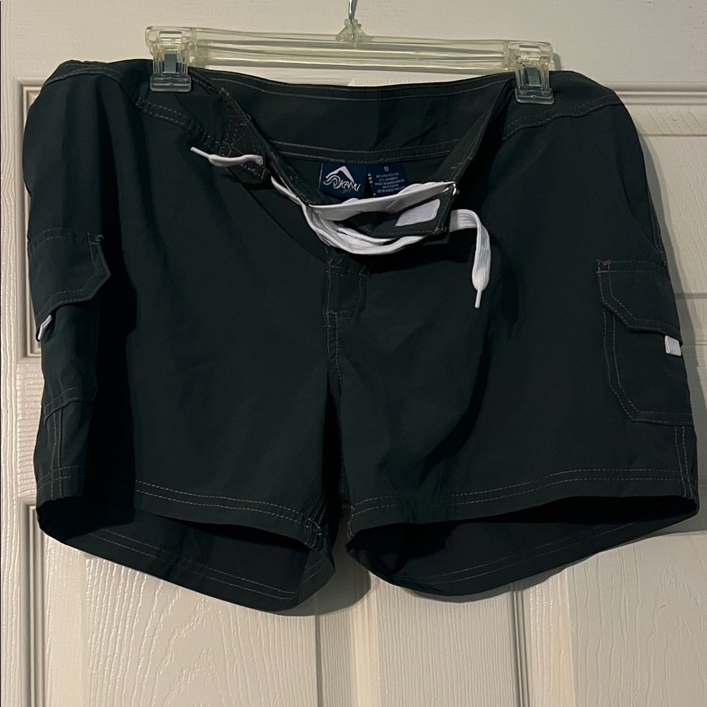 Kanu Surf Charcoal Gray Cargo Swim/Surf Shorts